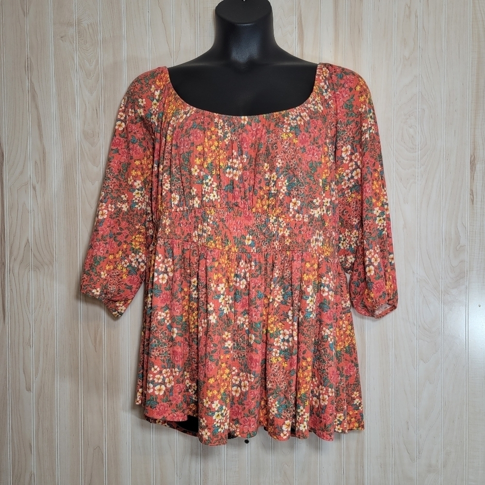 Torrid Multicolor Floral Blouse